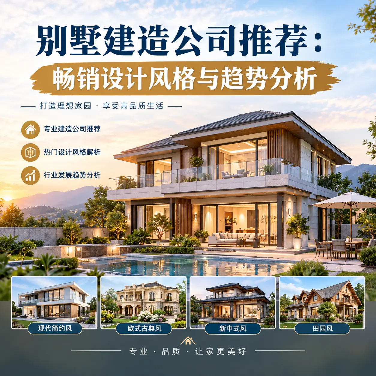 别墅建造公司推荐： 安龙 畅销设计风格与趋势分析