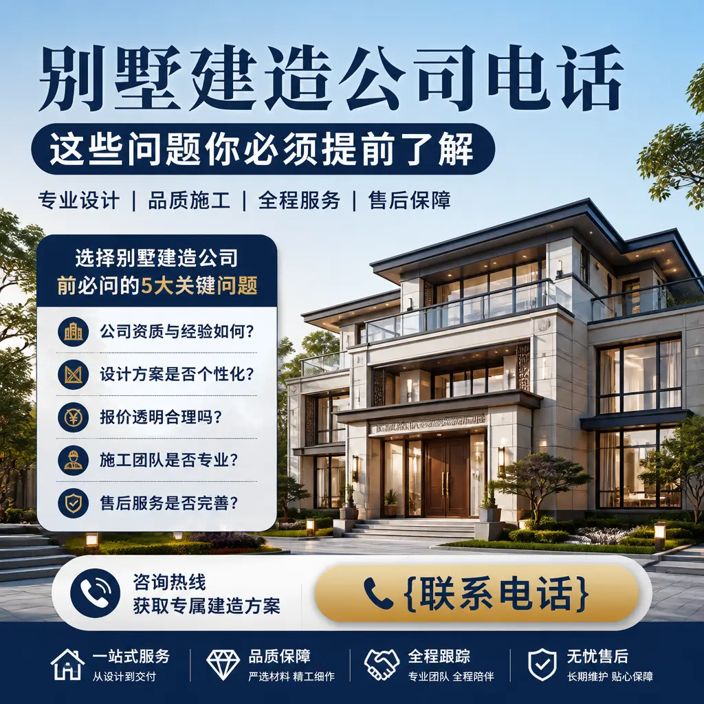 安龙别墅建造公司电话，这些问题你必须提前了解